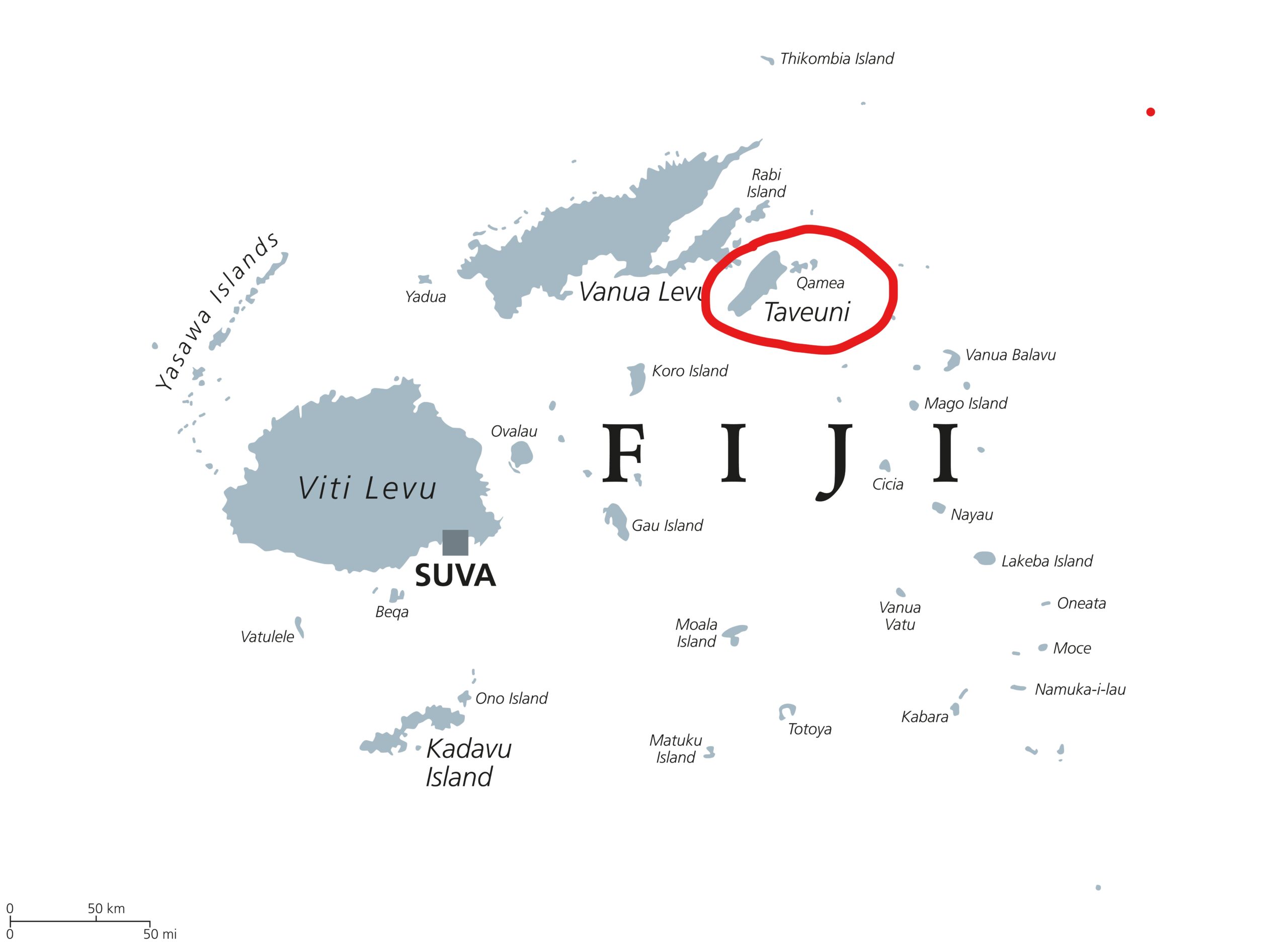 Fiji - Taveuni Map